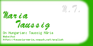 maria taussig business card